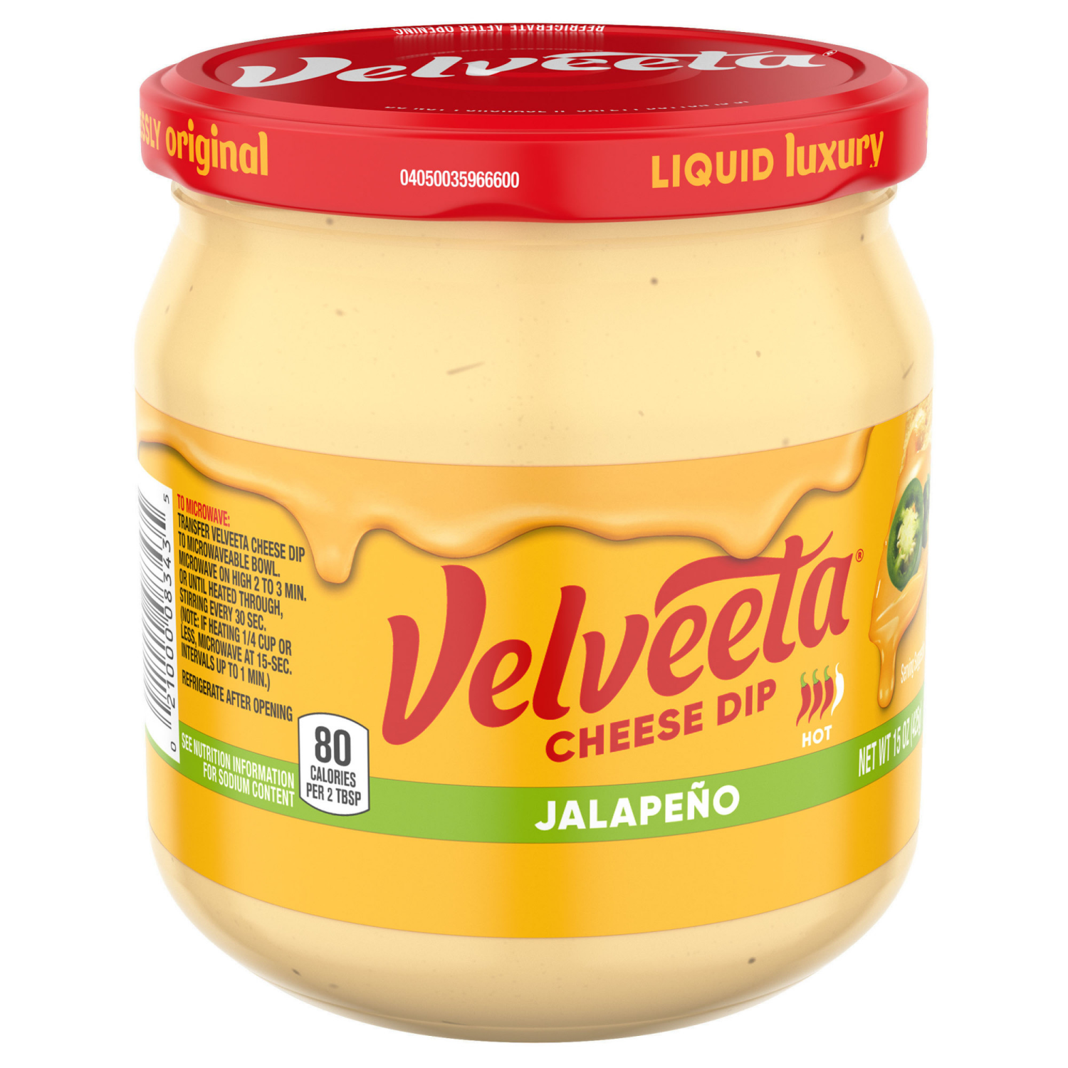 slide 2 of 8, Velveeta Jalapeño Cheese Dip, 15 oz Jar, 15 oz