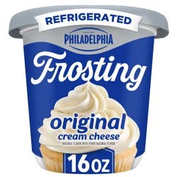 Philadelphia Cream Cheese Frosting, Ready to Eat, 1 Tub, for Desserts and Treats, Original Flavored, No Artificial Flavors or Dyes, 16 oz