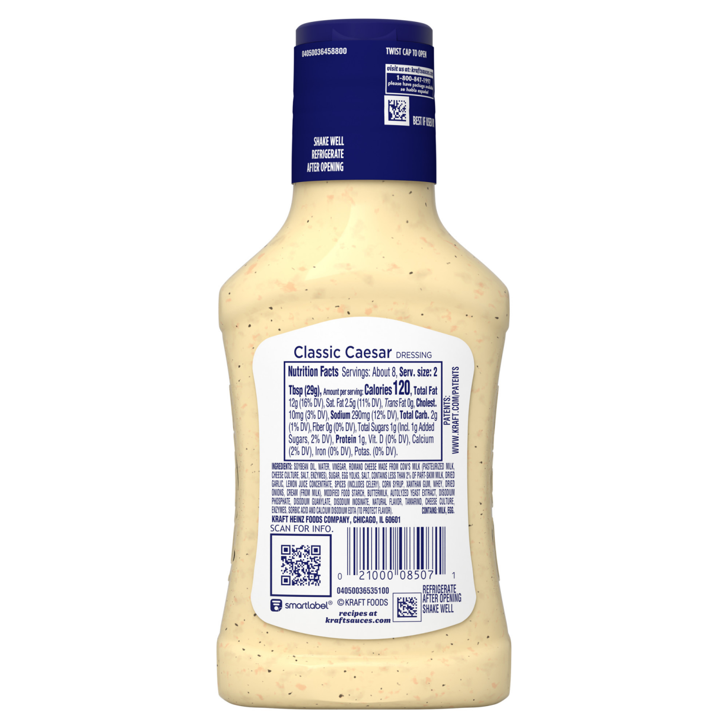 slide 4 of 8, Kraft Classic Caesar Dressing, 8 fl oz Bottle, 8 fl oz