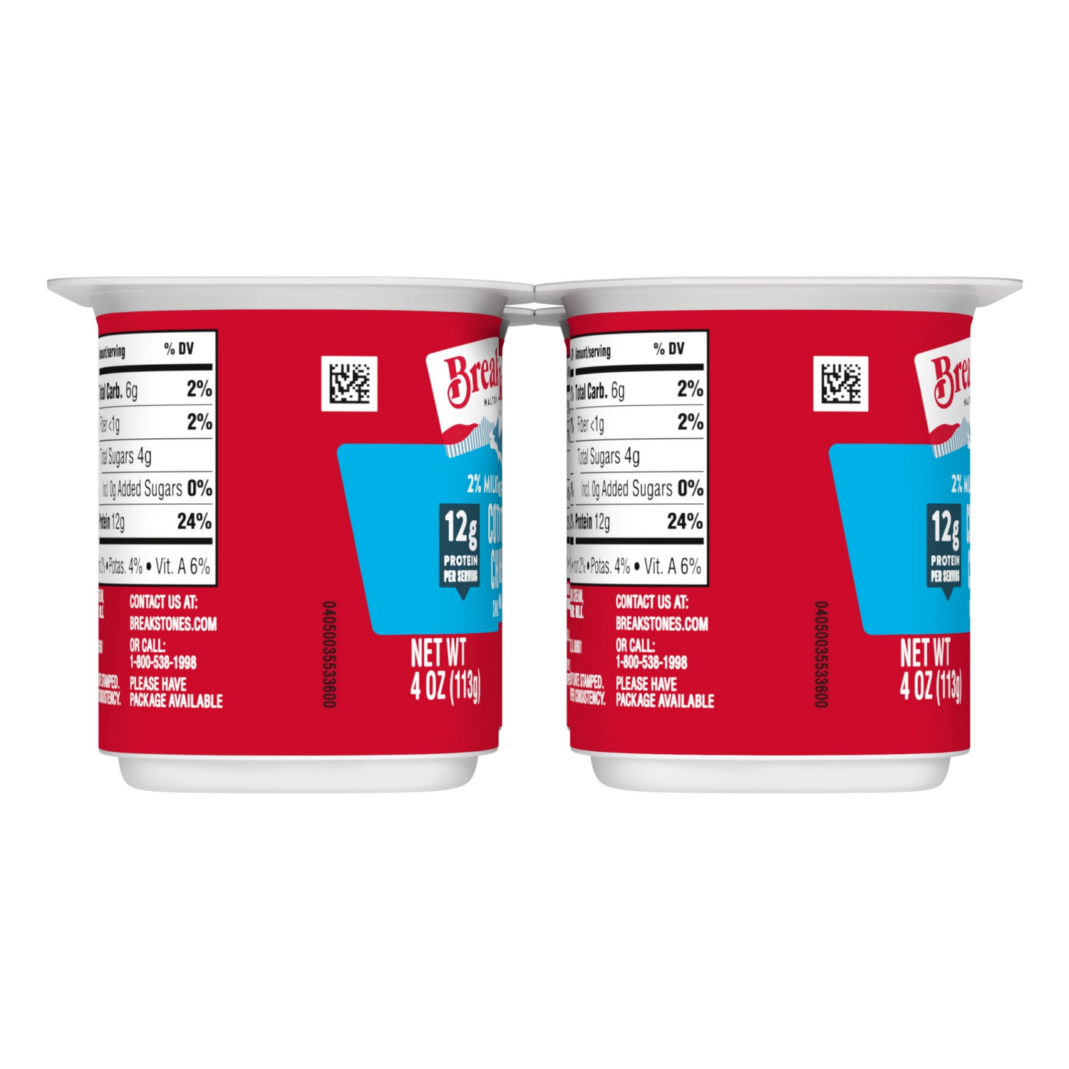 slide 2 of 4, Breakstone's 2% Milkfat Lowfat Small Curd Cottage Cheese, 16 oz