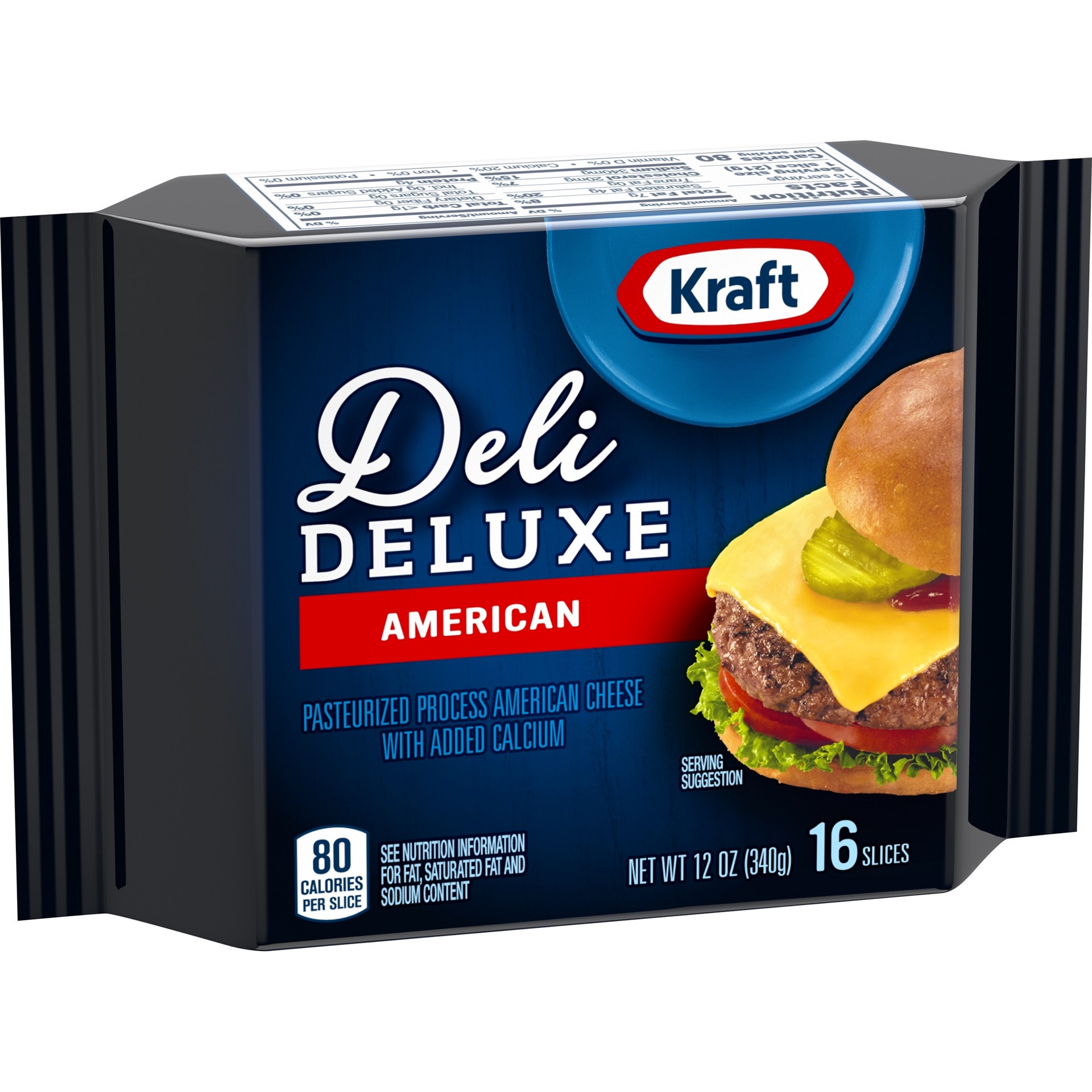slide 2 of 6, Kraft Deli Deluxe American Cheese Slices Pack, 12 oz