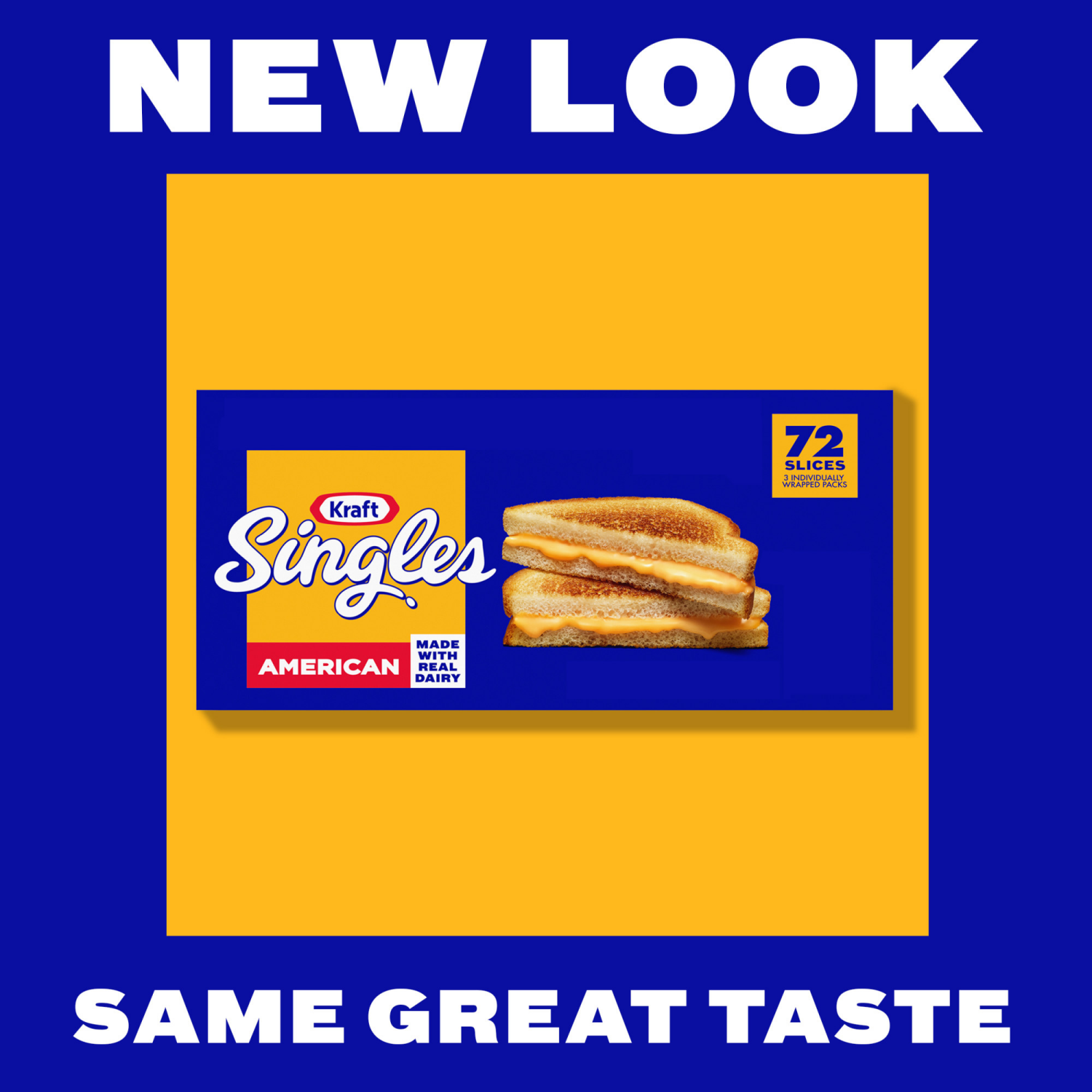 slide 6 of 8, Kraft Singles American Slices, 72 ct Box, 3 ct