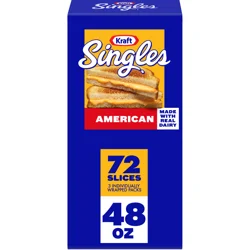 Kraft Singles American Slices, 72 ct Box