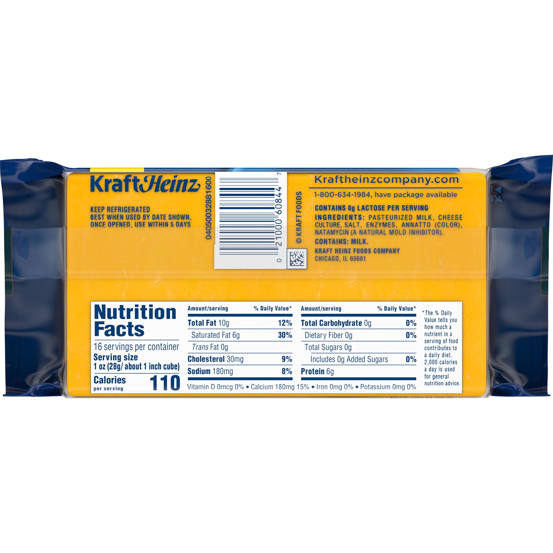 slide 2 of 6, Kraft Extra Sharp Cheddar Cheese Block, 16 oz Wrapper, 16 oz