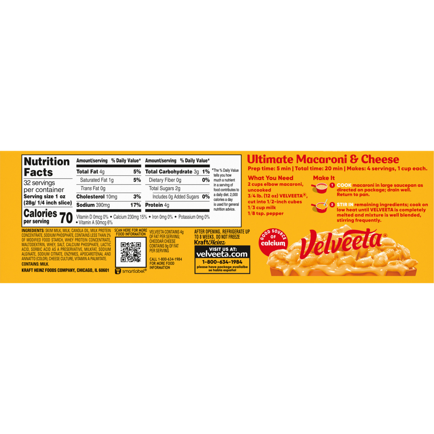 slide 2 of 8, Velveeta Original Pasteurized Recipe Cheese Product Classic Size, 32 oz Block, 32 oz