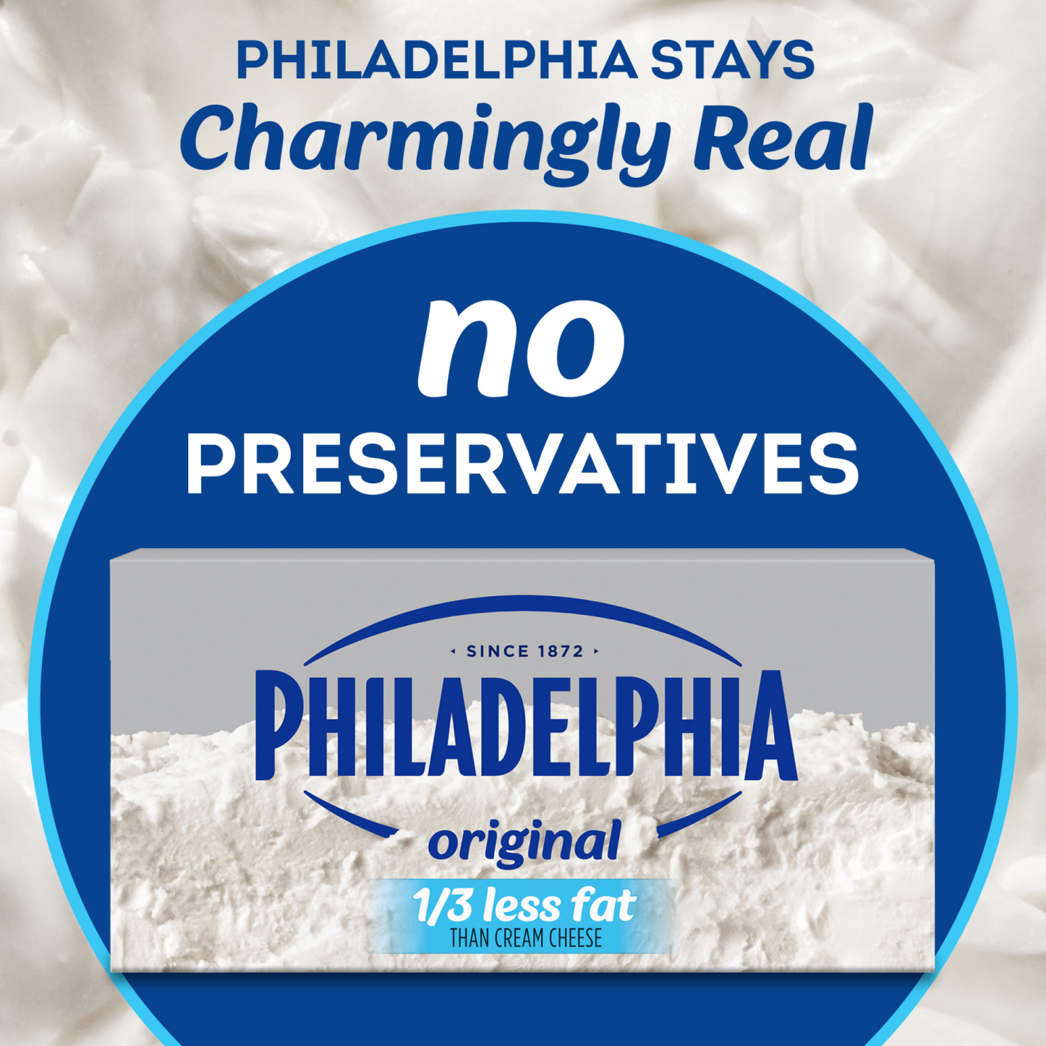 slide 6 of 8, Philadelphia 1/3 less Fat Cream Cheese, 0.5 lb