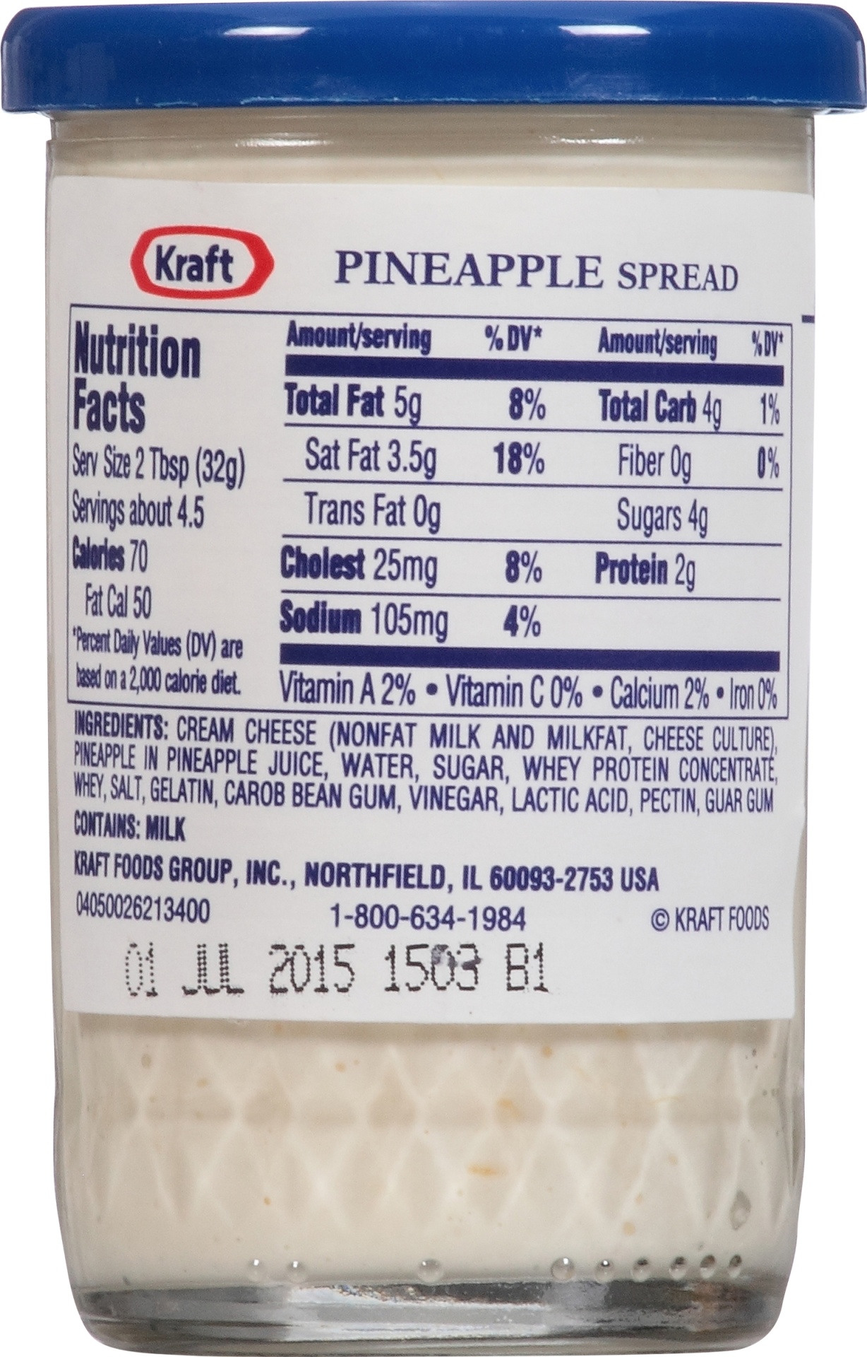 slide 2 of 4, Kraft Pineapple Spread with Philadelphia Cream Cheese Jar, 5 oz