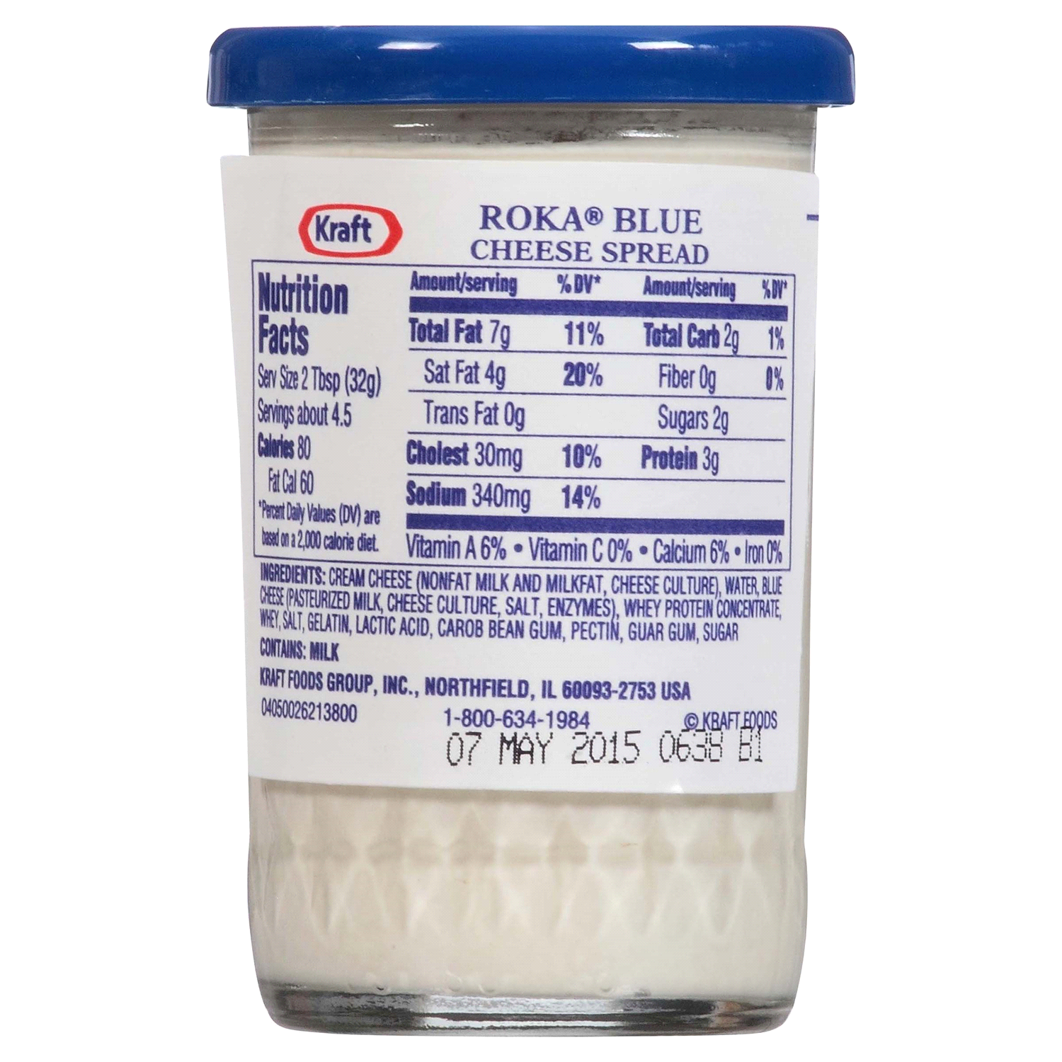 slide 3 of 4, Kraft Roka Blue Cheese Spread made with Philadelphia Cream Cheese, 5 oz Jar, 5 oz