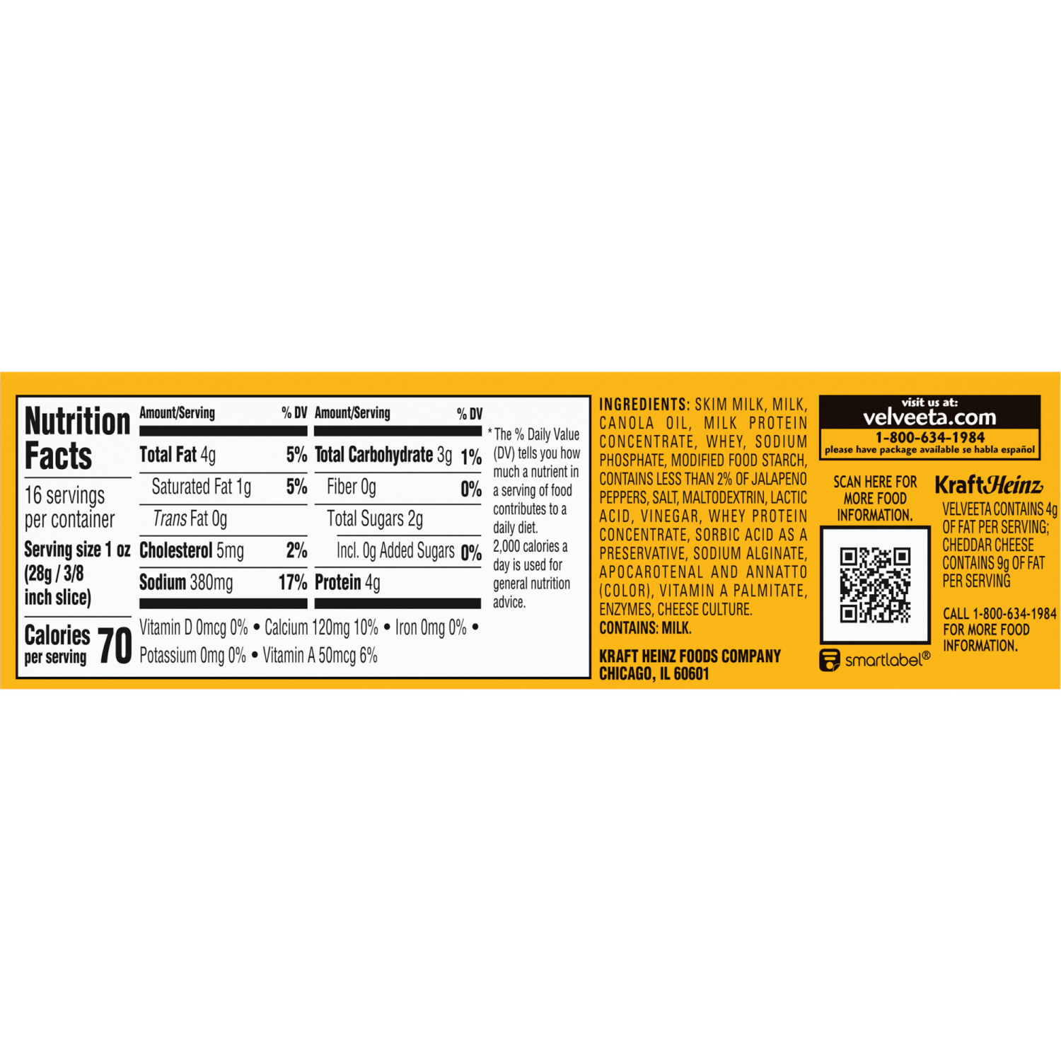 slide 2 of 8, Velveeta Mexican Mild Cheese, 1 lb