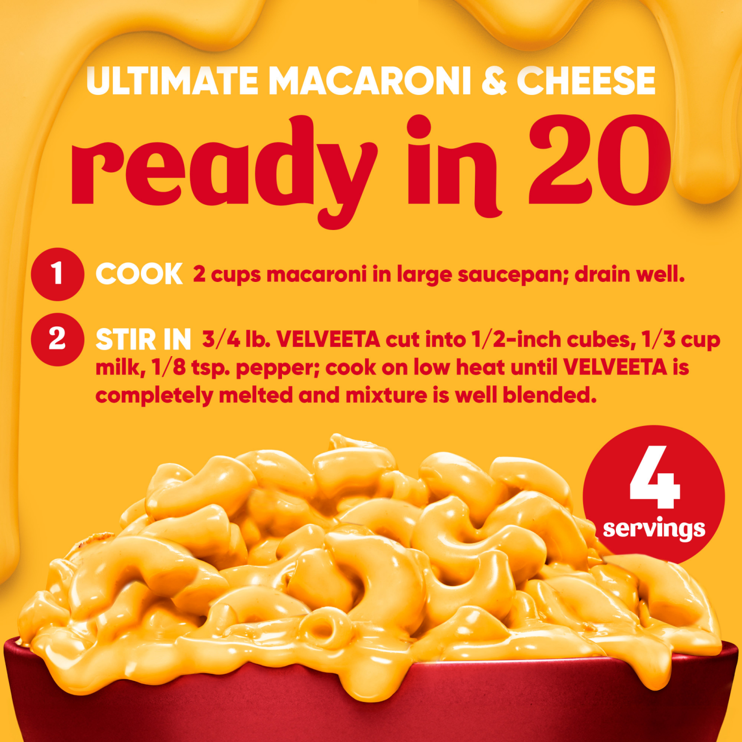 slide 4 of 8, Velveeta Original Cheese, 16 oz Block, 16 oz