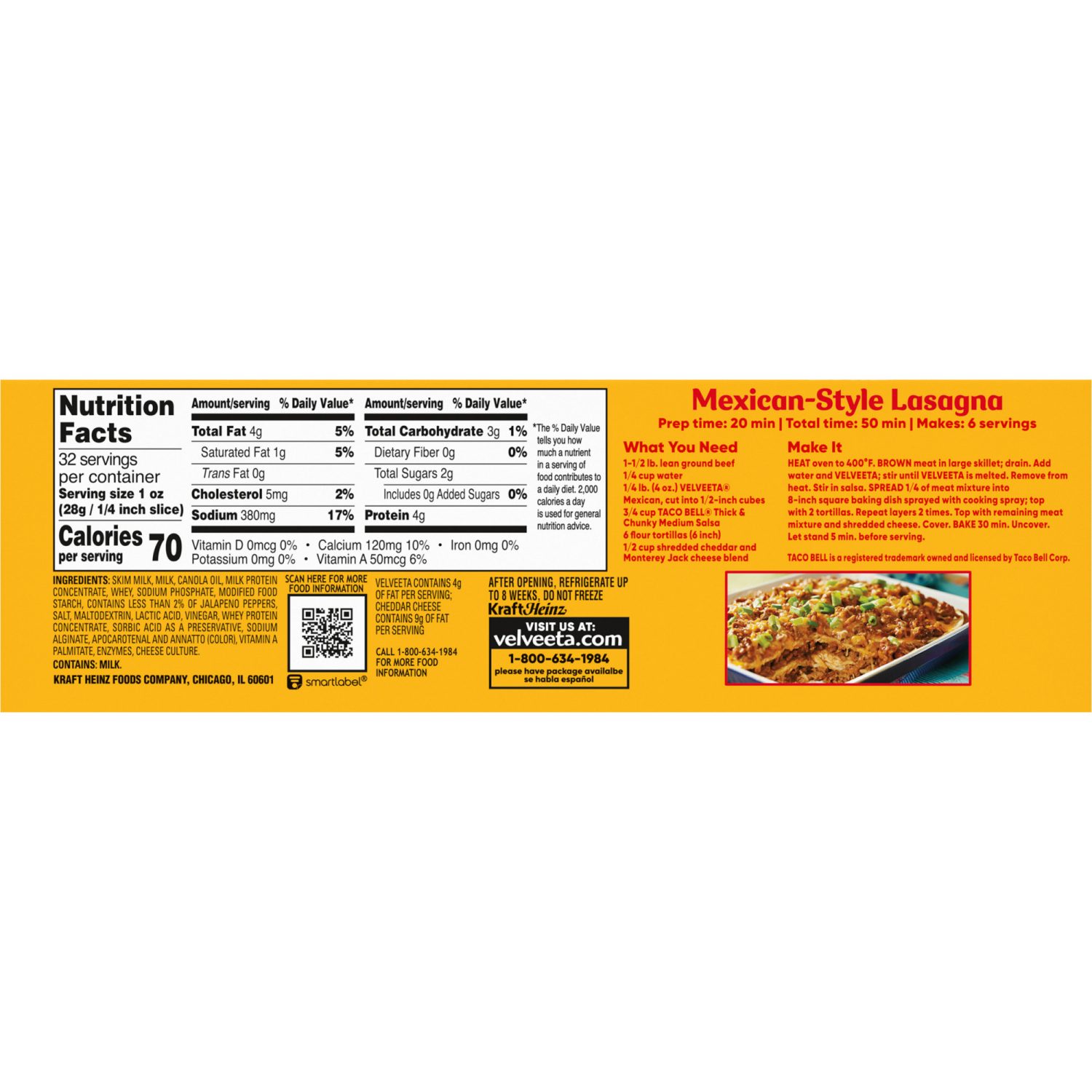 slide 2 of 8, Velveeta Mexico With Jalapeno Peppers Cheese 32 oz, 32 oz