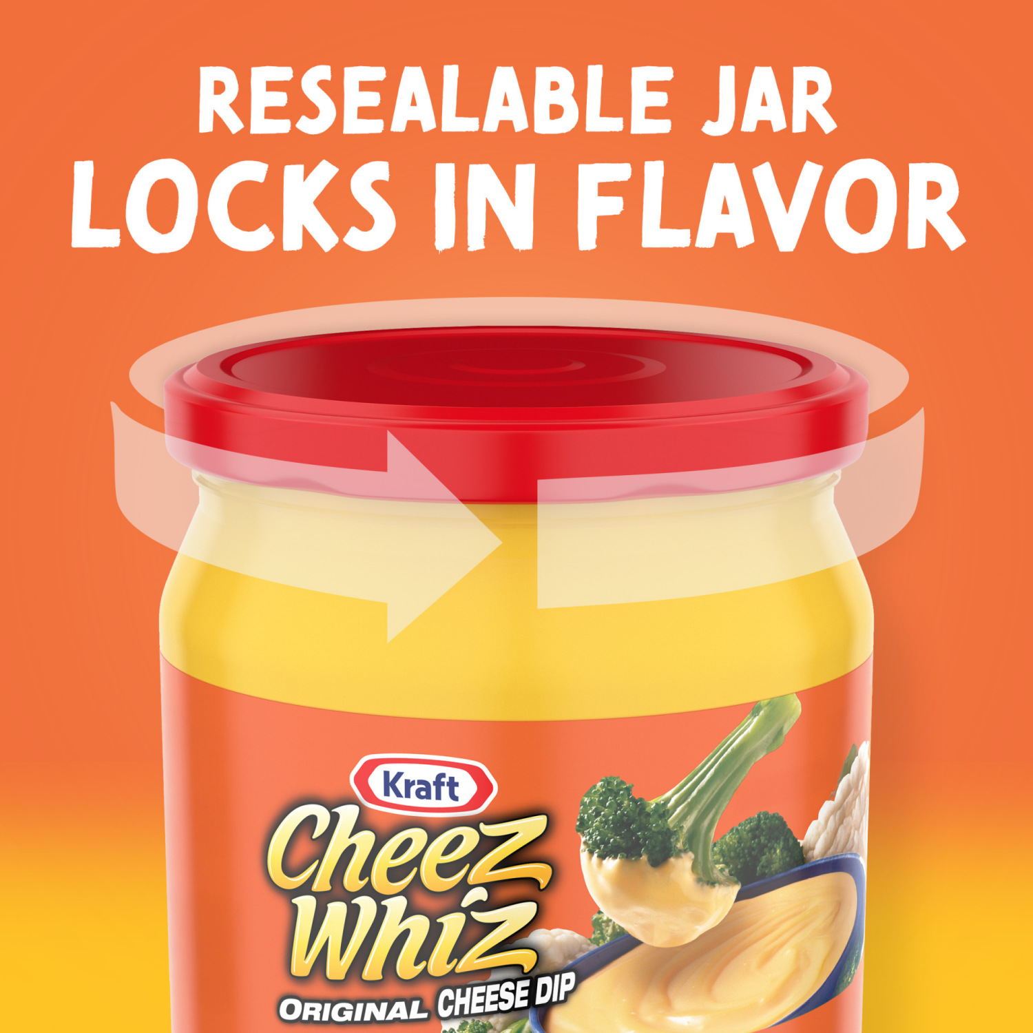 slide 8 of 8, Kraft Cheez Whiz Original Cheese Dip, 15 oz Jar, 15 oz