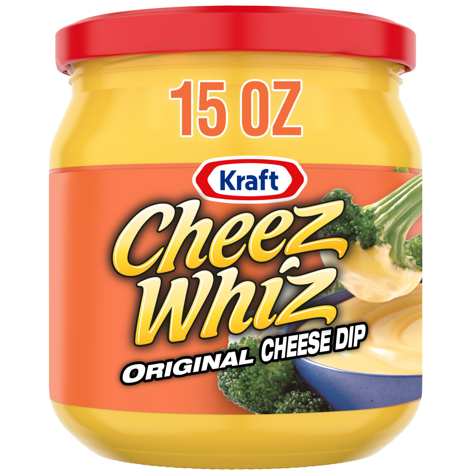 slide 1 of 8, Kraft Cheez Whiz Original Cheese Dip, 15 oz Jar, 15 oz