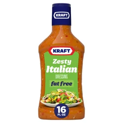 Kraft Zesty Italian Fat Free Dressing, 16 fl oz Bottle