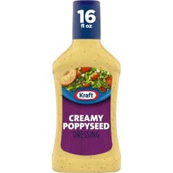 Kraft Creamy Poppyseed Dressing, 16 fl oz Bottle