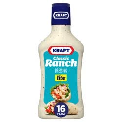 Kraft Classic Ranch Lite Salad Dressing, 16 fl oz Bottle