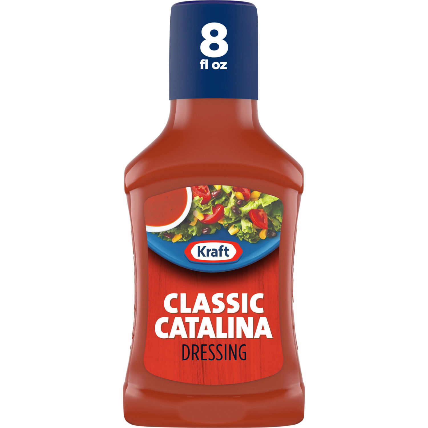 slide 1 of 8, Kraft Classic Catalina Dressing, 8 fl oz Bottle, 8 fl oz