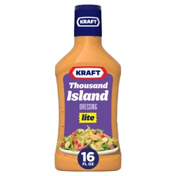 Kraft Thousand Island Lite Dressing, 16 fl oz Bottle