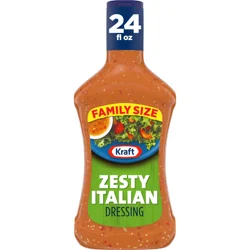 Kraft Zesty Italian Dressing Family Size, 24 fl oz Bottle