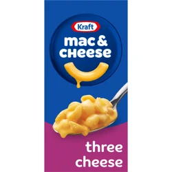 Kraft Three Cheese Mac & Cheese Dinner with Mini-Shell Pasta, 7.25 oz Box