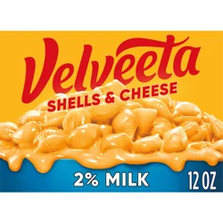 Velveeta Shells and Cheese Mac and Cheese, 1 Box, for Easy Dinner or Dinner Sides, with 2% Milk Cheese, Made with Real Cheese, 12 oz