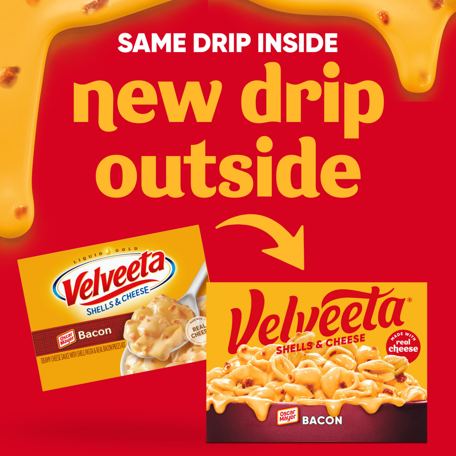 slide 6 of 8, Velveeta Shells and Cheese Mac and Cheese with Bacon, 1 Box, for Easy Dinner or Dinner Sides, Made with Real Cheese, 10.3 oz, 10.3 oz