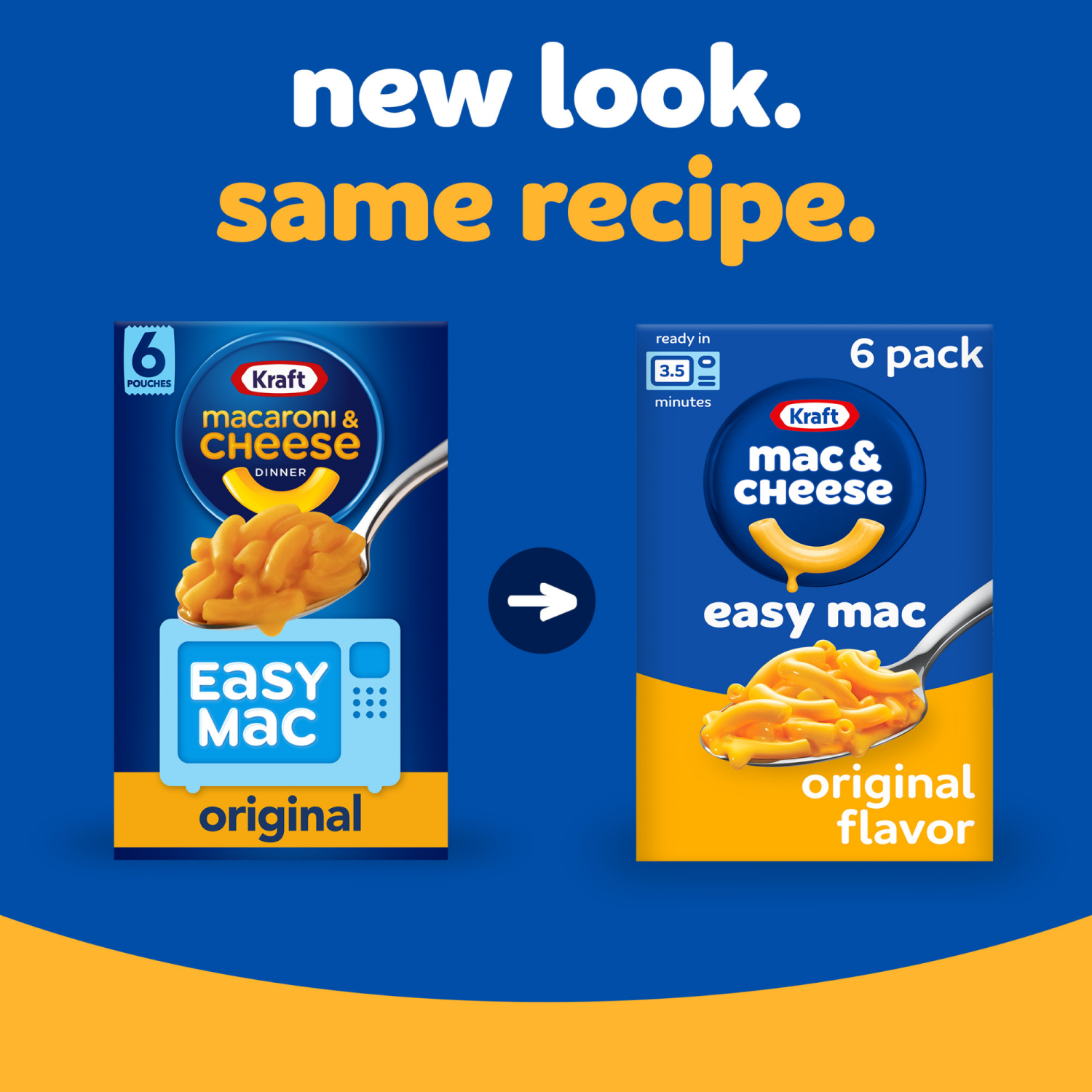 slide 6 of 8, Kraft Easy Mac and Cheese, 6 Packets, for Easy Dinner or Dinner Sides, Original Flavor, No Artificial Flavors, Preservatives or Dyes, 12.9 oz, 6 ct