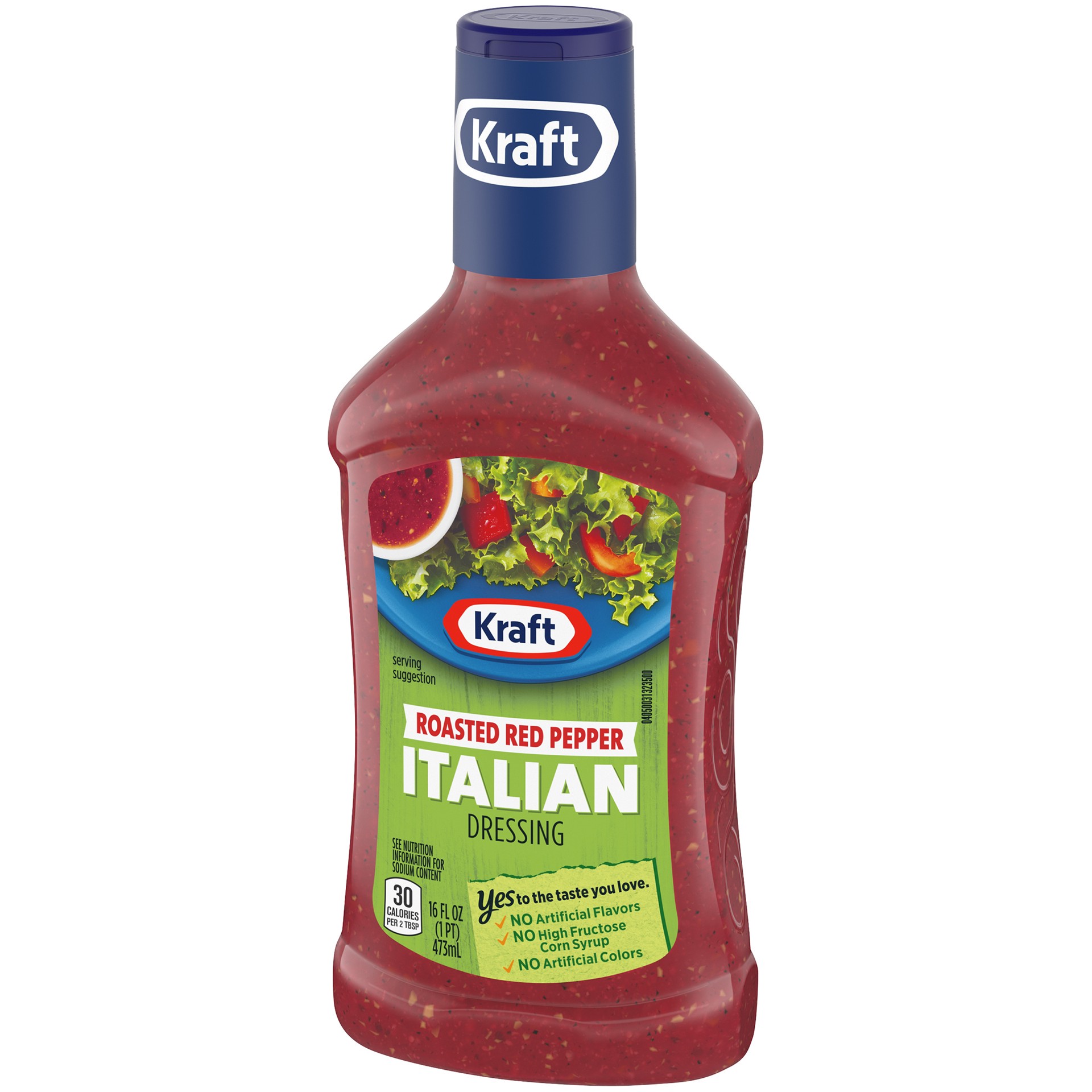 slide 3 of 6, Kraft Roasted Red Pepper Italian Salad Dressing Bottle, 16 fl oz