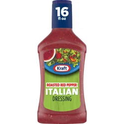 Kraft Roasted Red Pepper Italian Dressing, 16 fl oz Bottle