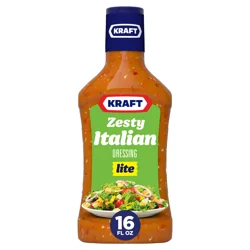 Kraft Zesty Italian Lite Dressing, 16 fl oz Bottle