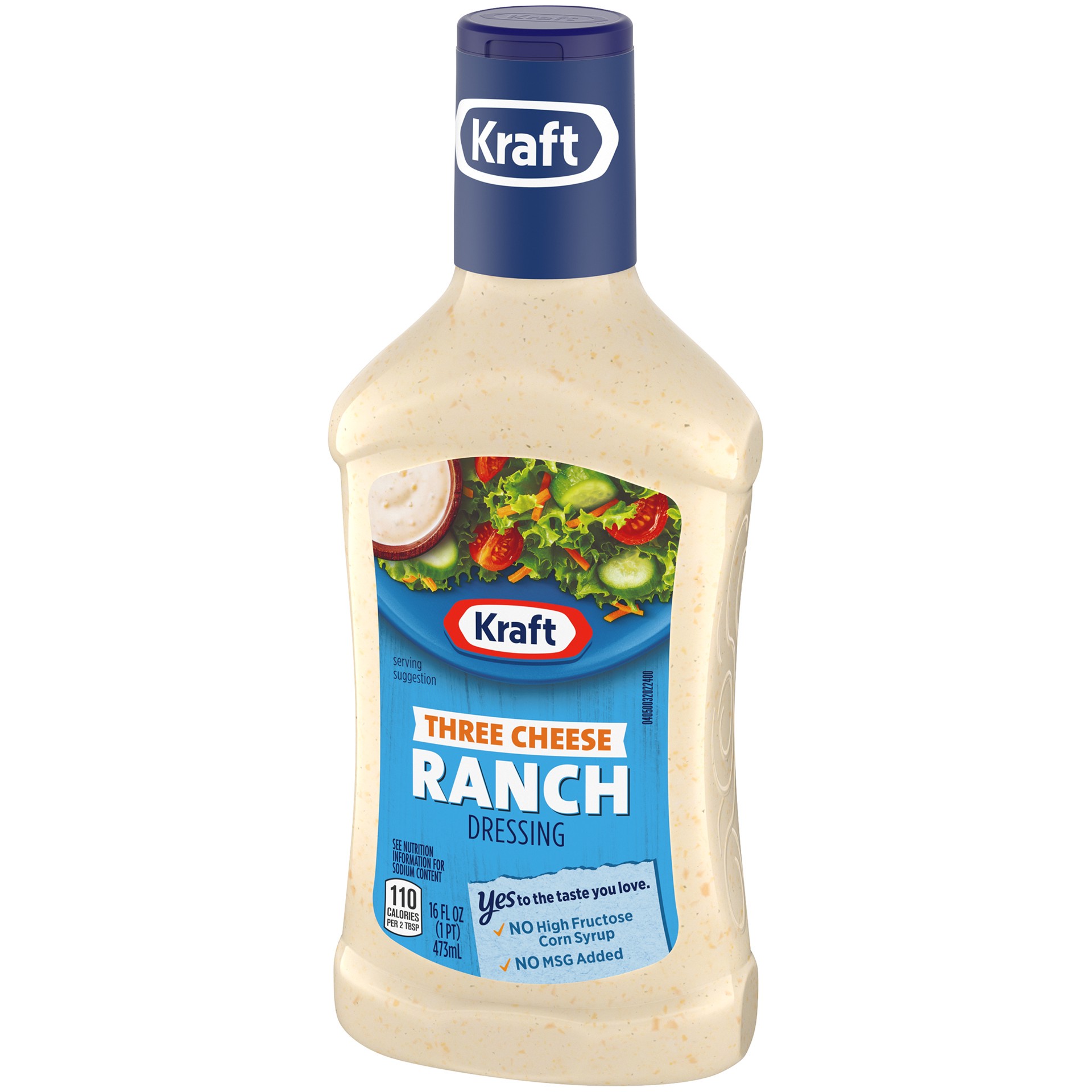 slide 2 of 6, Kraft Three Cheese Ranch Salad Dressing, 16 fl oz Bottle, 16 fl oz