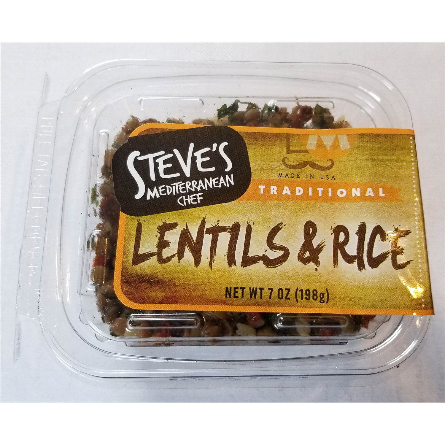 slide 1 of 1, Steve's Mediterranean Lentils & Rice 7 oz., 7 oz