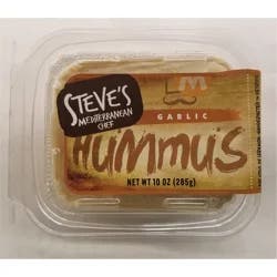 STEVES BACKROOM Steve's Mediterranean Hummus, Garlic, 10 Oz.