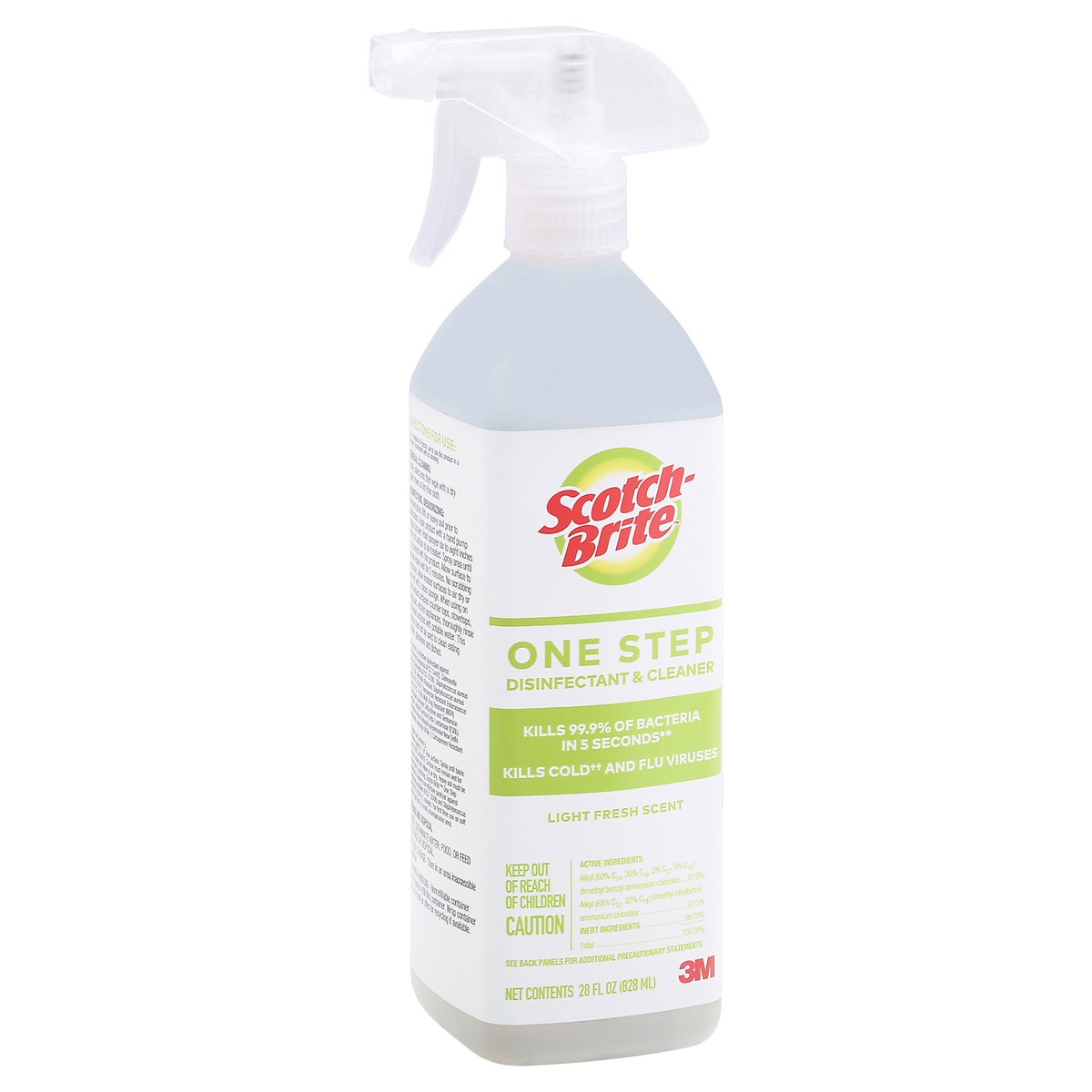 slide 7 of 12, Scotch-Brite One Step Light Fresh Scent Disinfectant & Cleaner 28 fl oz, 28 oz