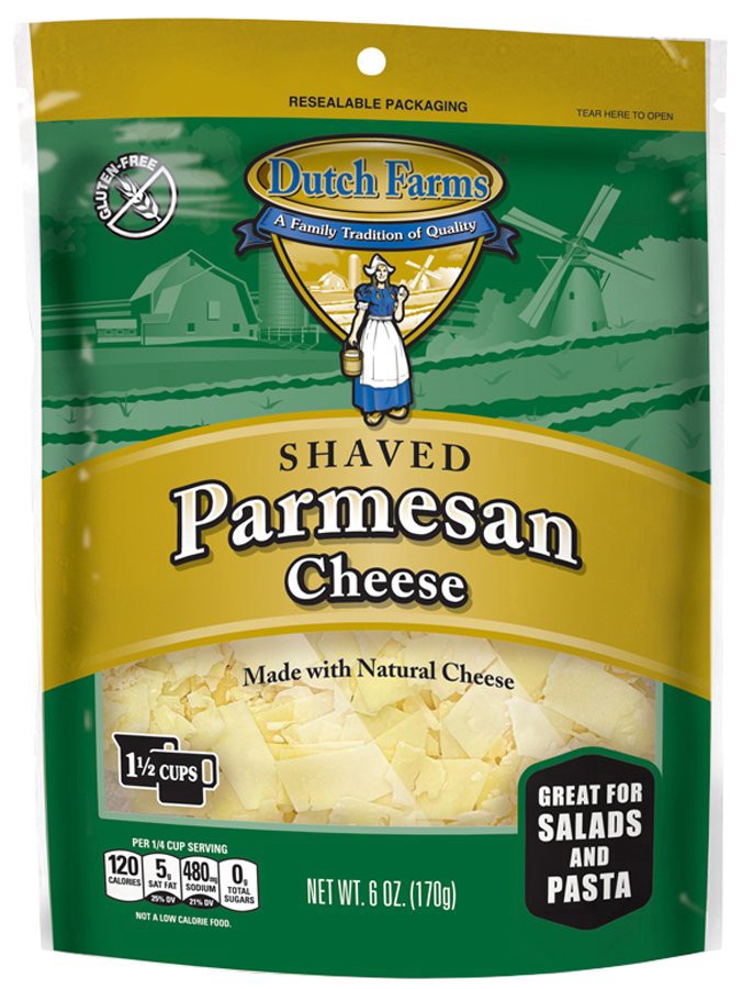 slide 1 of 1, Dutch Farms Shaved Parmasean Cheese, 1 ct