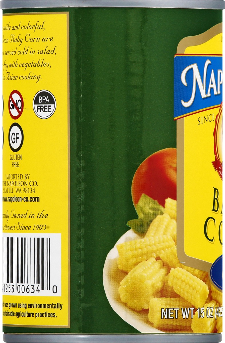 slide 7 of 9, Napoleon Cut Baby Corn 15 oz, 15 oz