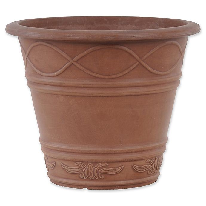 slide 1 of 1, Arcadia Garden Products Western Weave Planter Pot - Terracotta, 1 ct