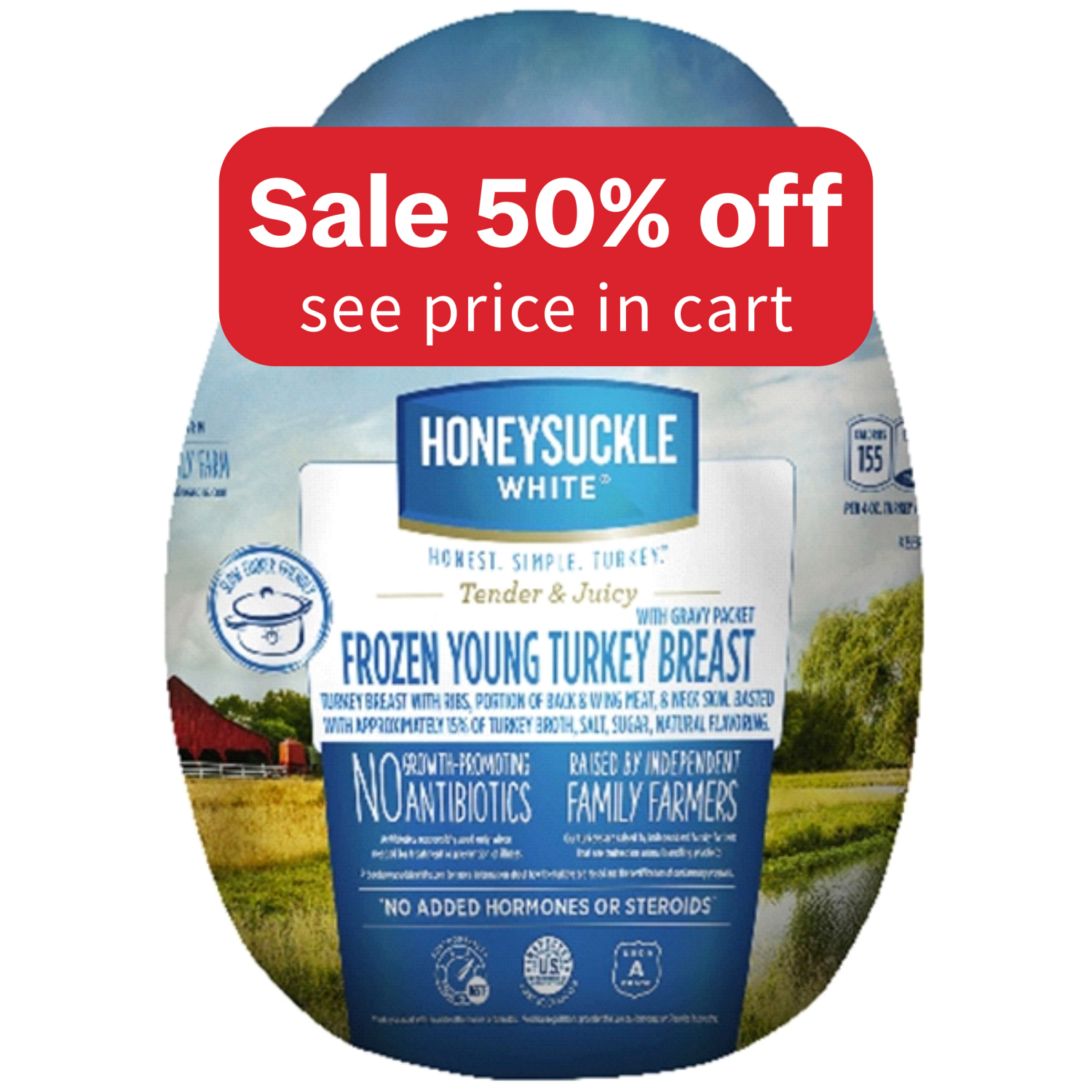 slide 1 of 1, Honeysuckle White Frozen Turkey Breast, per lb