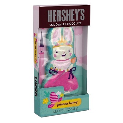 slide 1 of 4, Hershey's Easter Solid Milk Chocolate Princess Bunny, 5 oz