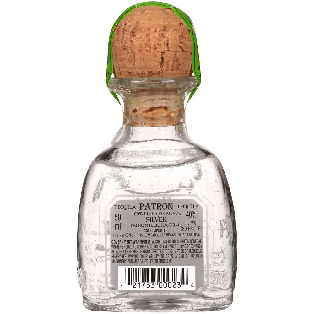 slide 8 of 25, Patrón Silver Tequila - 50ml Bottle, 50 ml