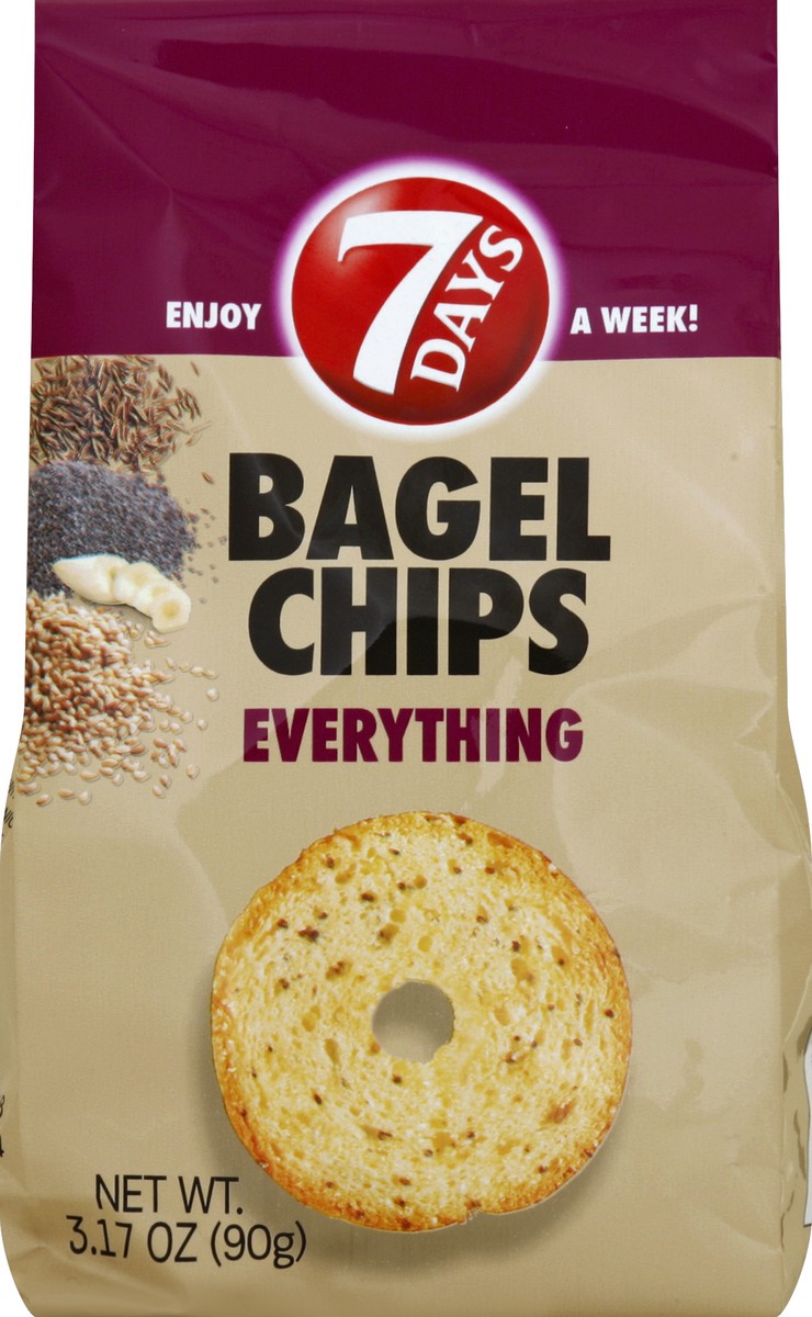 slide 1 of 5, 7DAYS Bagel Chips 3.17 oz, 3.17 oz