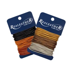 Realeather 2mm Round Lace Combo Card, Assorted Colors