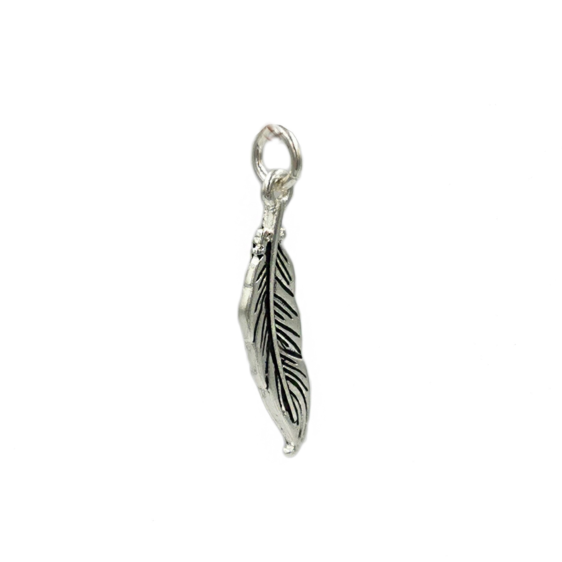 slide 4 of 4, Charmalong Antique Silver Plated Feather Charm By Bead Landing, 1.07 in x 0.26 in x 0.25 in