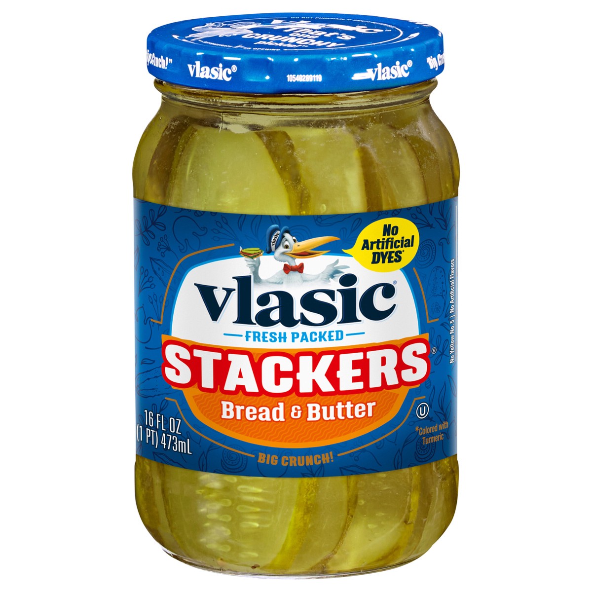 slide 1 of 8, Vlasic Stackers Bread and Butter Pickles, 16 fl. oz., 16 fl oz