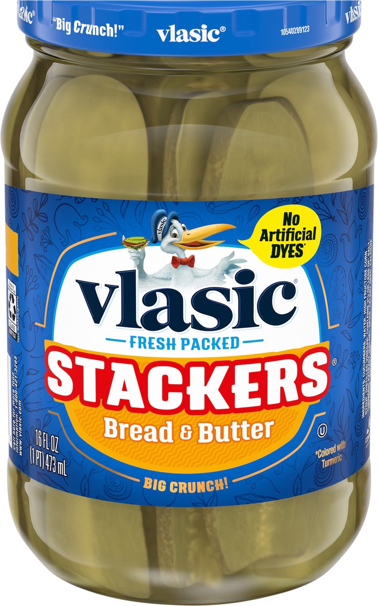 slide 6 of 8, Vlasic Stackers Bread and Butter Pickles, 16 fl. oz., 16 fl oz