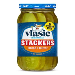 Vlasic Stackers Bread and Butter Pickles, 16 fl. oz.