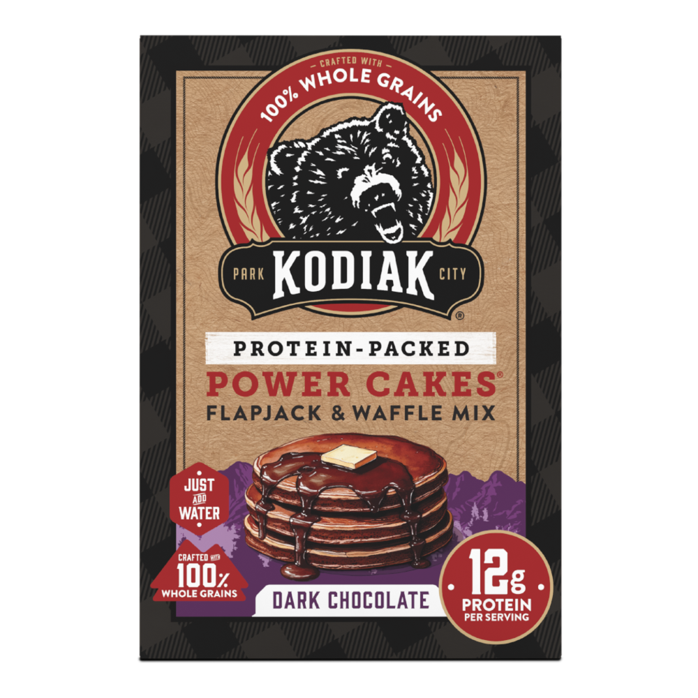 slide 1 of 2, Kodiak Cakes Protein-Packed Flapjack & Waffle Mix Dark Chocolate - 18oz, 18 oz