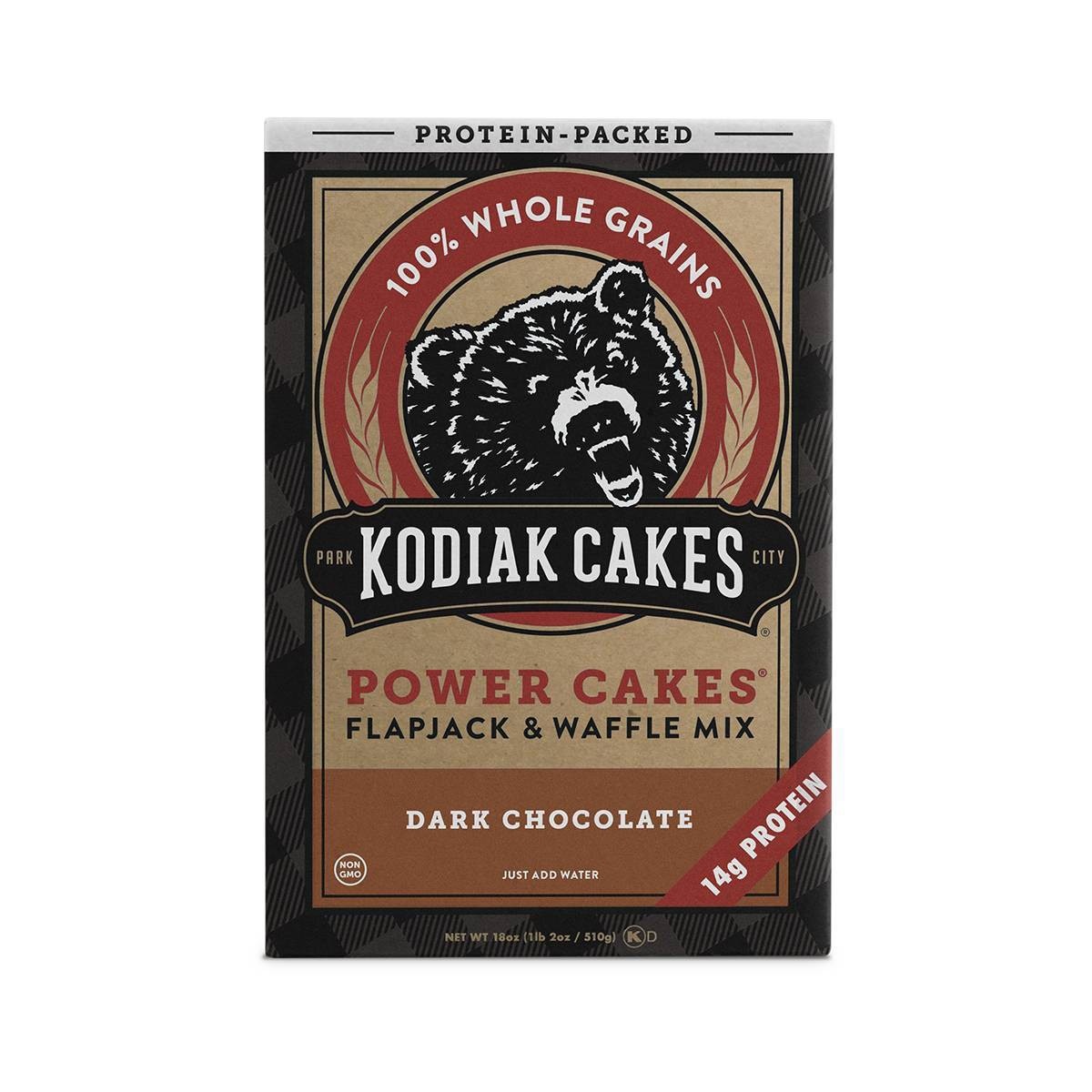 slide 1 of 2, Kodiak Cakes Protein-Packed Flapjack & Waffle Mix Dark Chocolate - 18oz, 18 oz