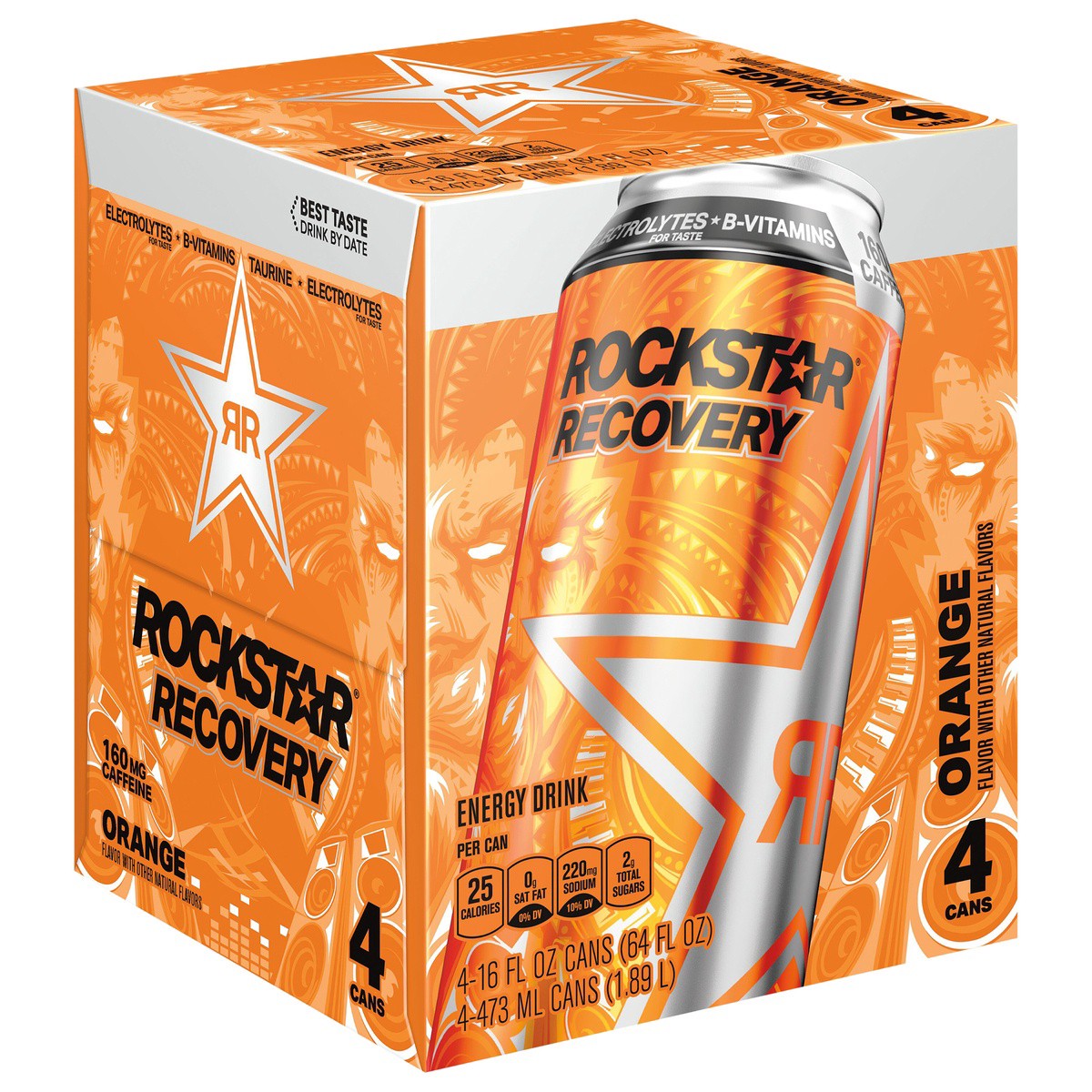 slide 6 of 6, Rockstar Energy Drink, 4 ct