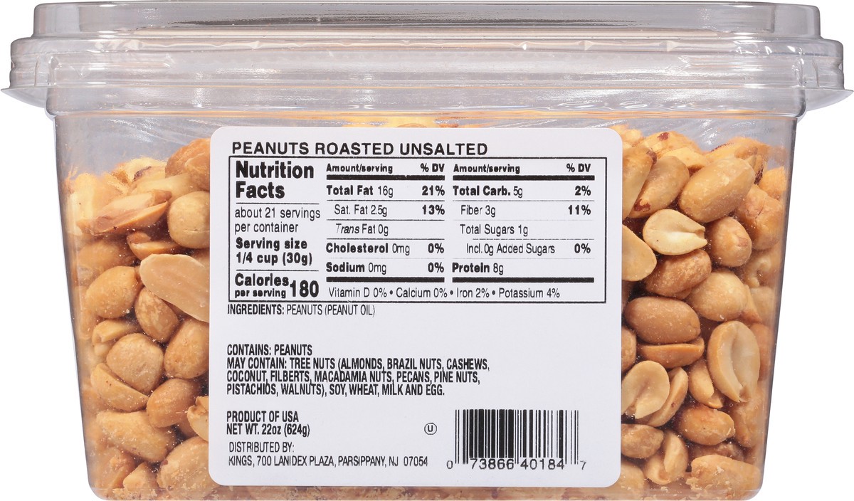 slide 5 of 14, Kings Roasted Unsalted Peanuts 22 oz, 22 oz